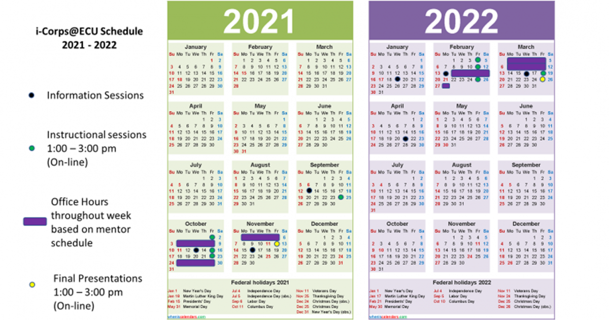 Ecu Calendar Spring 2022 Calendar | I-Corps@Ecu | Ecu